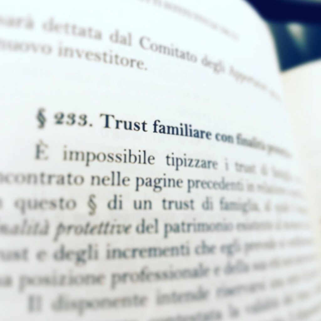 Testo sul Trust familiare